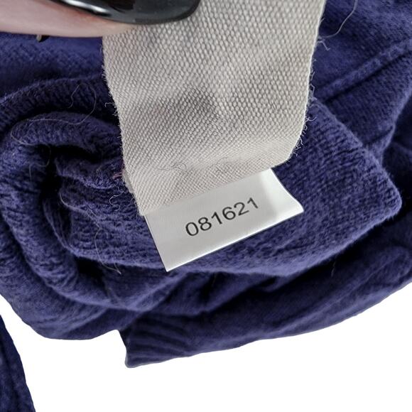 Soft Surroundings Cable Knit Tunic Sweater Medium Size Blue Women’s V Neck - Picture 11 of 11